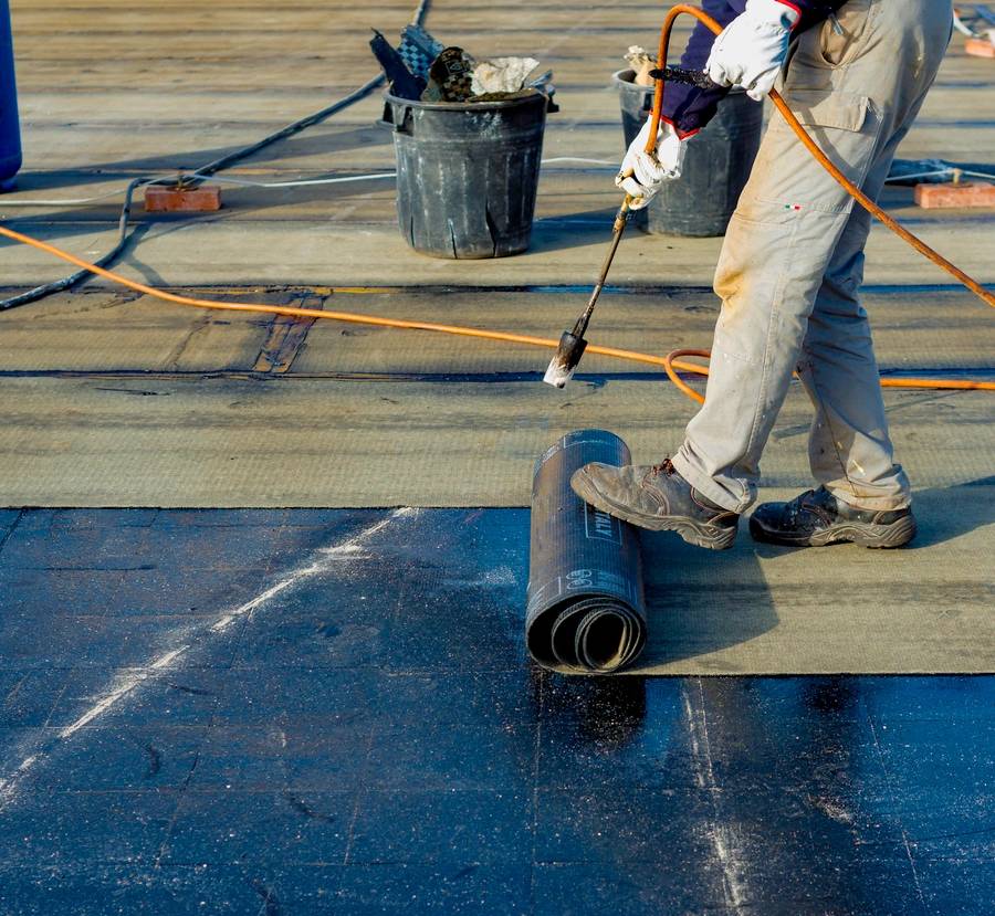 installing torch down roofing